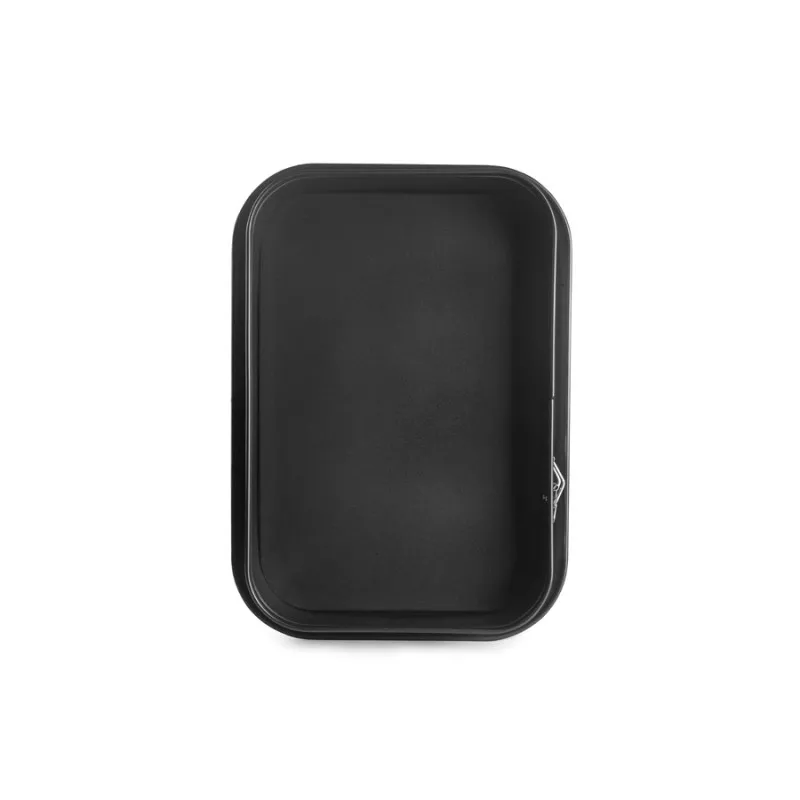 Molde desmontable rectangular Ibili 826628 28 x 18 cm de color negro y material antiadherente para facilitar el desmolde.