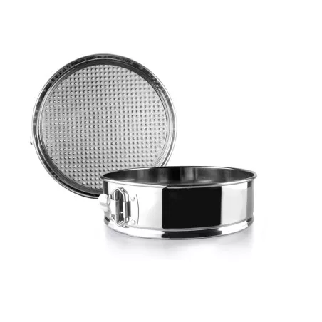 Molde desmontable Ibili 650223 inox 23 cm con acabado brillante y diseño antideslizante para facilitar el horneado.