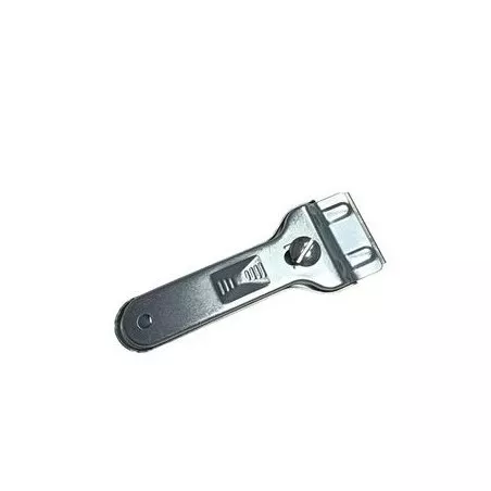 Rasqueta vitrocerámica inox 0010 de acero inoxidable con mango ergonómico y diseño funcional para limpieza eficiente.