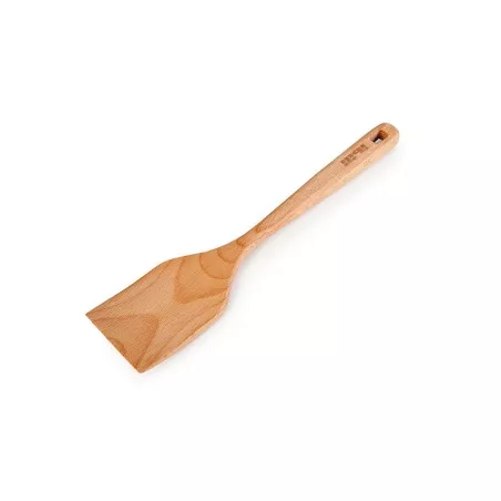 Espátula Ibili 747730 de madera de haya de 30 cm, diseño plano y acabado liso, ideal para utensilios de cocina.