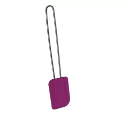 Espátula silicona Inaug 540019 28,5 cm color morado con mango de acero inoxidable y diseño ergonómico.