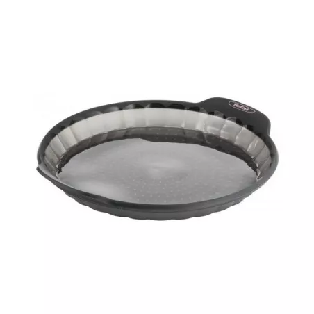 MOLDE TEFAL SILICONA TARTA 27 CM J41708 negro antiadherente con diseño flexible y fácil de desmoldar
