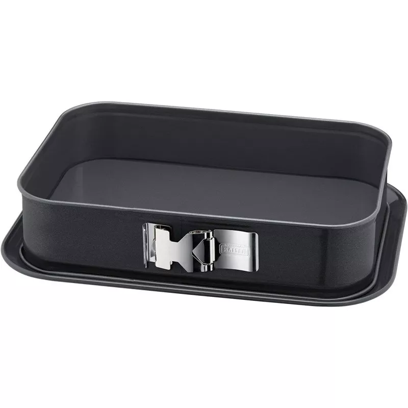 Molde desmontable rectangular Kaiser 2300638072 35 x 24 cm color negro de acero con base antiadherente.