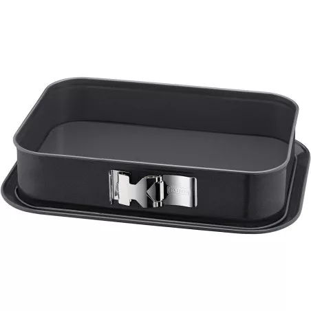 Molde desmontable rectangular Kaiser 2300638072 35 x 24 cm color negro de acero con base antiadherente.