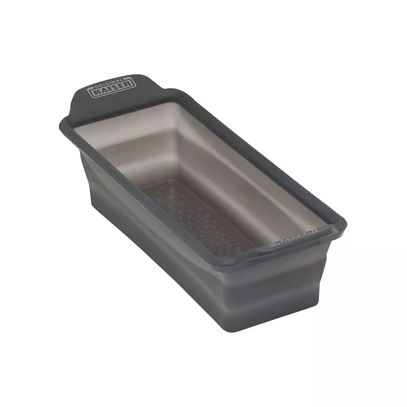 Molde cake Kaiser silicona 2300681283 24 cm en color gris con diseño antiadherente y fondo perforado para mejor cocción.