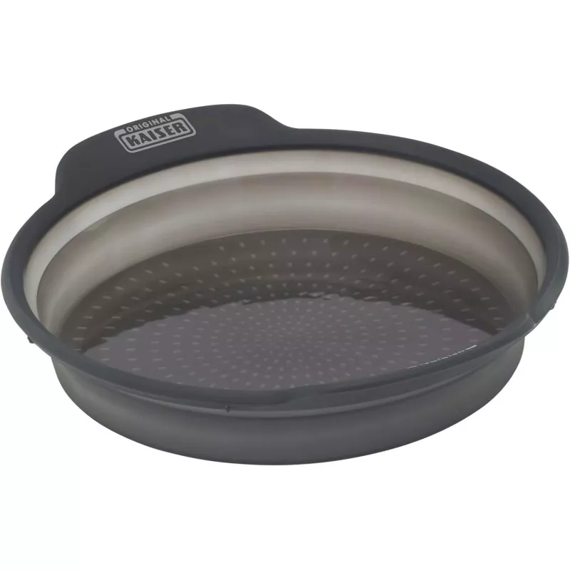 Molde redondo silicona Kaiser 2300681252 24 cm de color gris, flexible y antiadherente para hornear.
