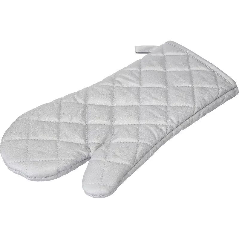 Guantes de horno Lacor 61030 aluminizados 30 cm color plata con diseño acolchado y alta protección térmica.
