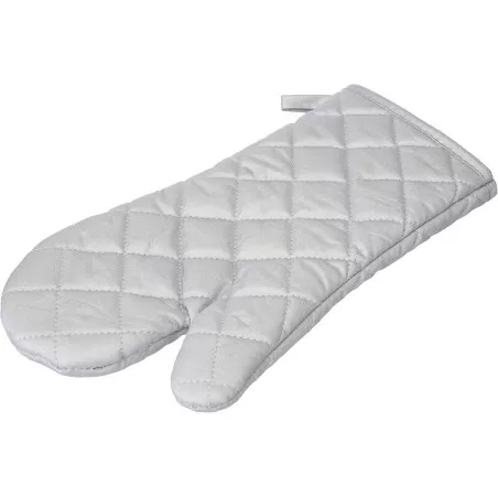 Guantes de horno Lacor 61030 aluminizados 30 cm color plata con diseño acolchado y alta protección térmica.