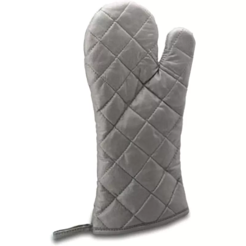 Guantes de horno Lacor 61030 aluminizados 30 cm en color gris, con diseño acolchado y alta resistencia térmica.