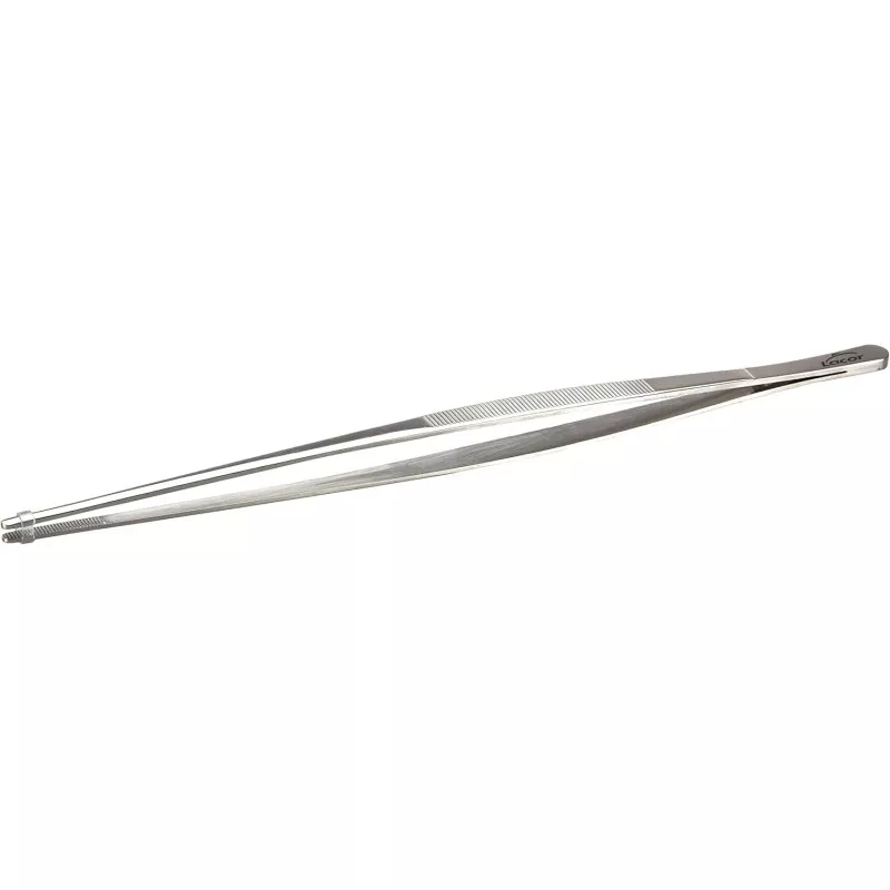 Pinza grill Lacor 62933 inox de acero inoxidable con diseño ergonómico y acabado pulido para fácil manejo.