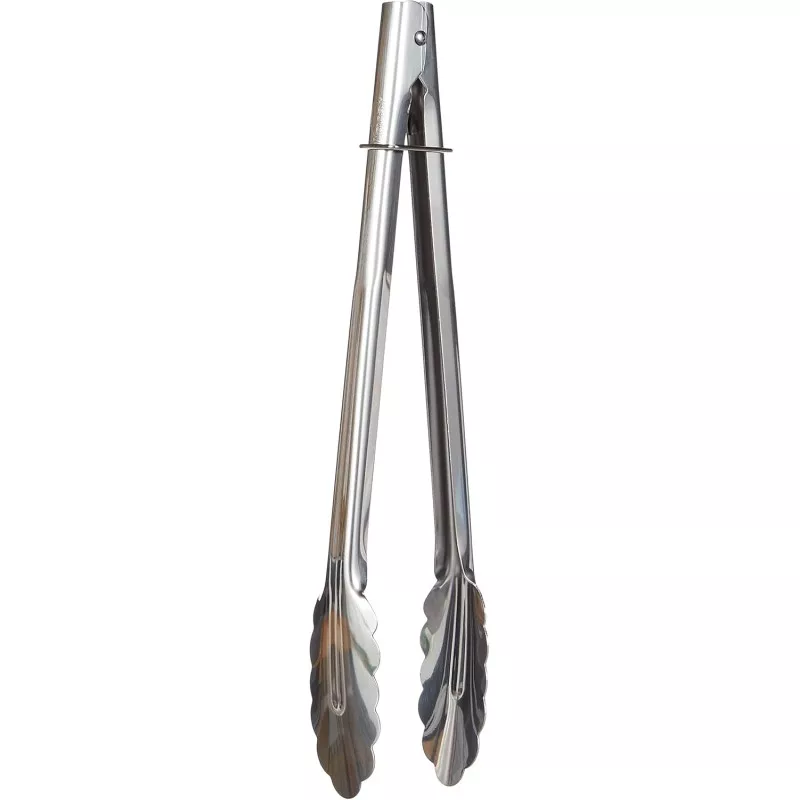 PINZA JUMBO LACOR 62930 de acero inoxidable con puntas scalloped y mango ergonómico para un mejor agarre