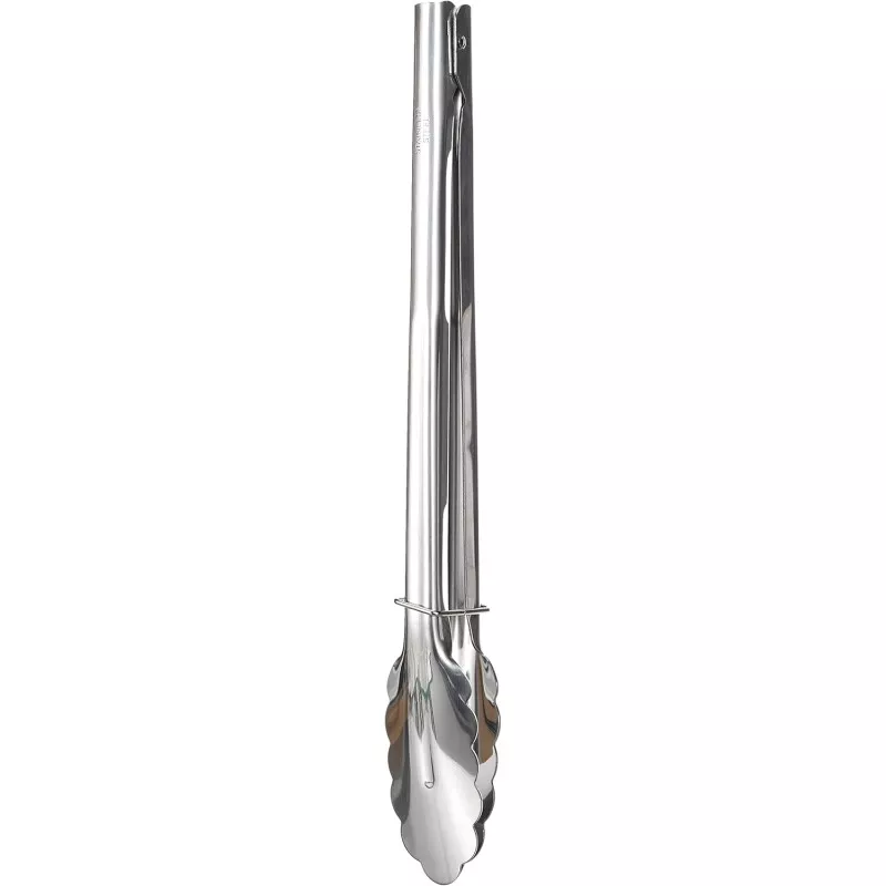 Pinza jumbo Lacor 62930 de acero inoxidable con acabado pulido y diseño ergonómico para uso culinario.