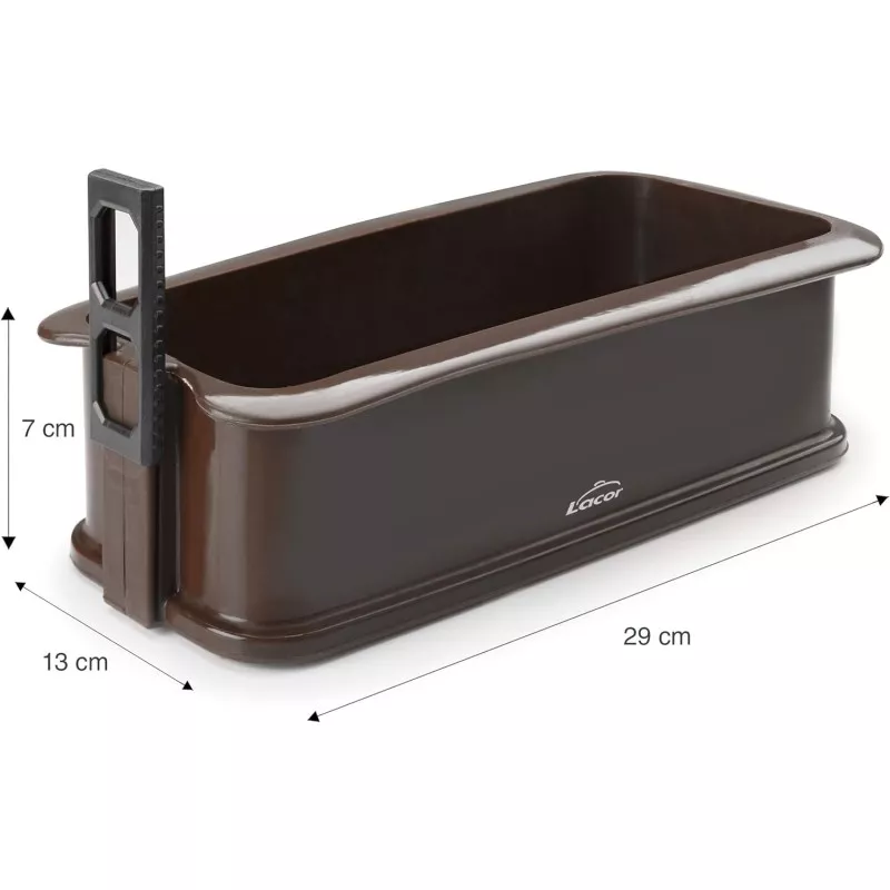 Molde cake desmontable Lacor 66776 26 x 10 x 7 cm de color marrón, fabricado en material antiadherente y resistente.