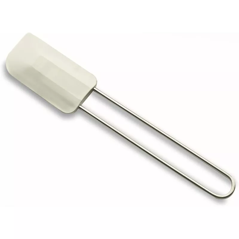 Espátula Lacor 67427 silicona 26 cm blanca con mango de acero inoxidable y diseño ergonómico