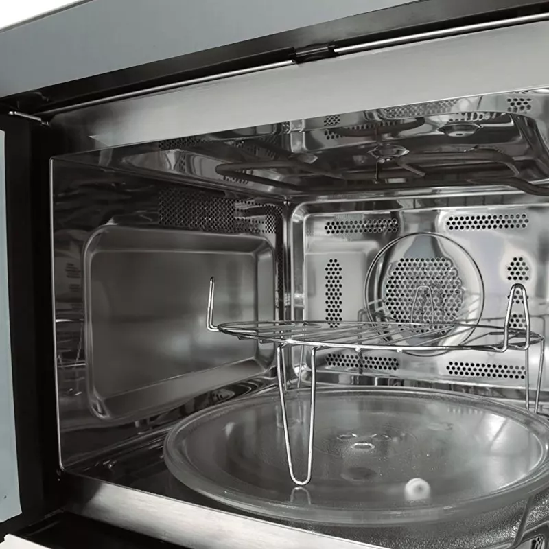Microondas integrable Cata MMA 20 X - 20 L de acero inoxidable, con diseño moderno y interior fácil de limpiar.