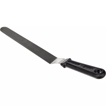 Espátula larga acodada Lacor 60468 inox 25 cm con mango ergonómico y acero inoxidable resistente al calor.