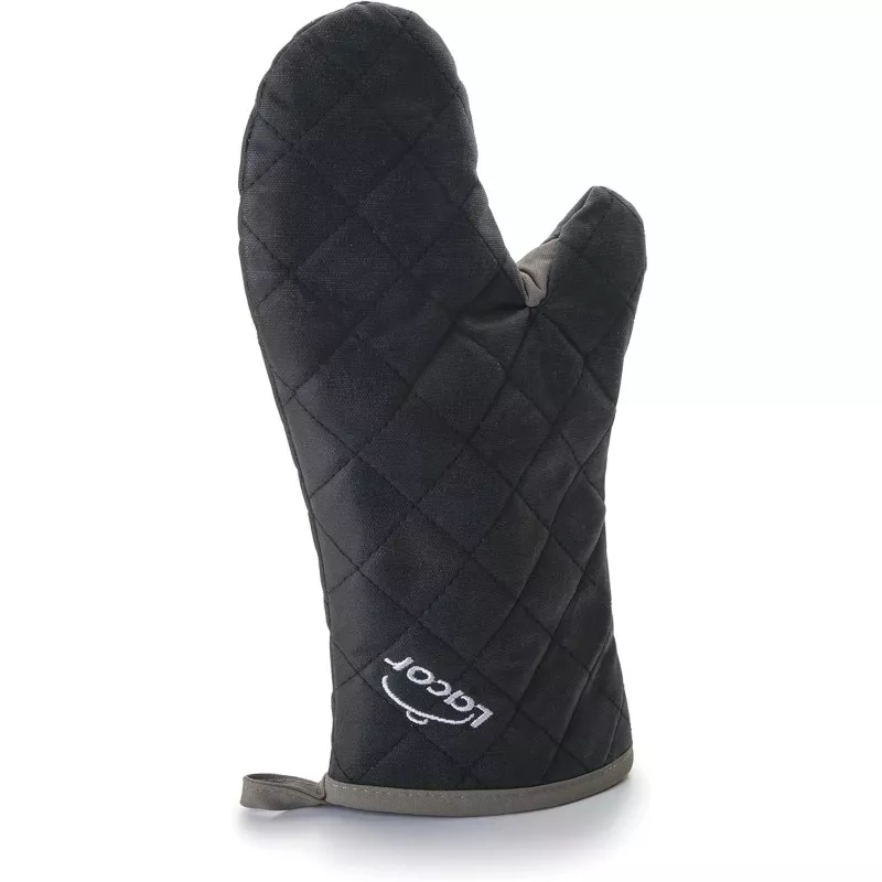Guante Lacor 60070 retardante llama 36 cm de color negro, material resistente y diseño acolchado para mayor seguridad.