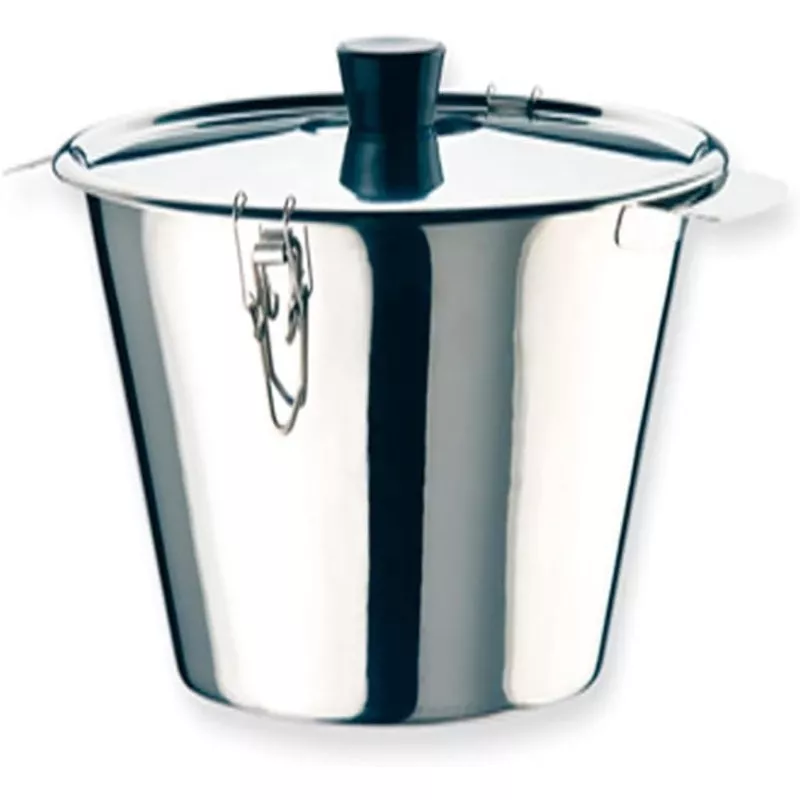 Flanero Ilsa 1018 inox 18 cm con acabado brillante, tapa ajustable y diseño elegante para preparar flanes.