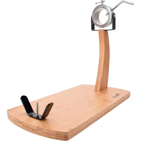 JAMONERO MADERA GIRATORIO TM HOME HOCU101 de bambú natural con diseño elegante y base resistente para cortes seguros.