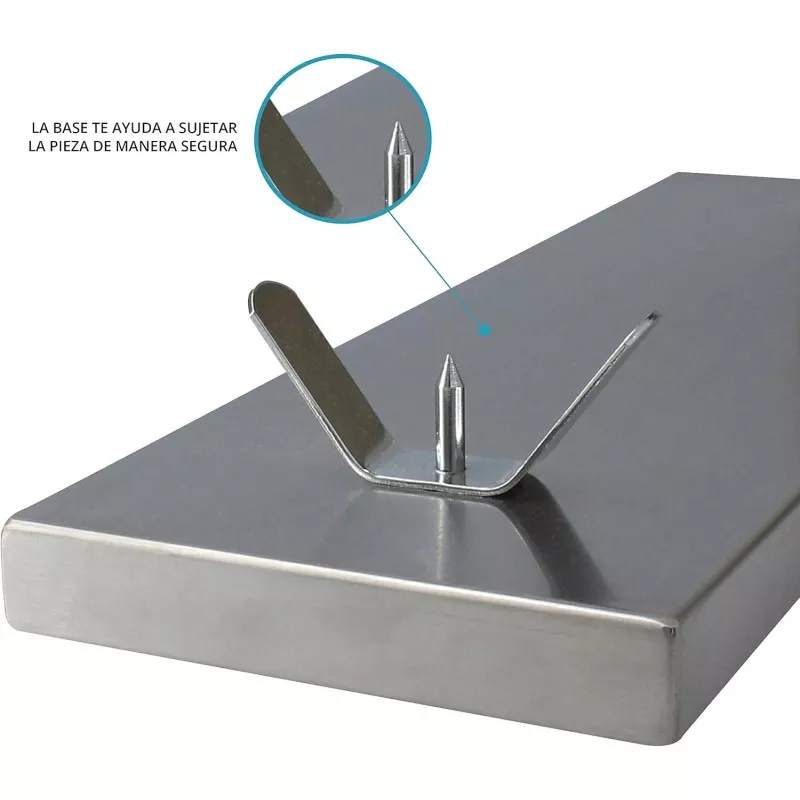 Jamonero metálico TM Home HOCU103 con diseño moderno, acabado pulido y base estable para sujeción segura.