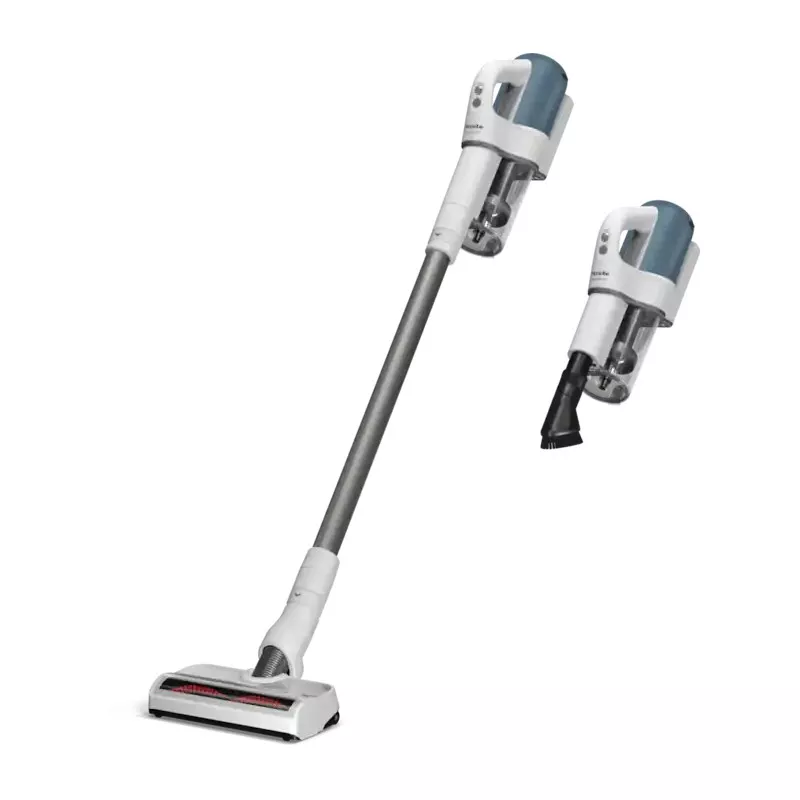 Aspirador escoba sin cable Miele Duoflex HX1 azul nórdico con diseño ergonómico y cabezal multifuncional.