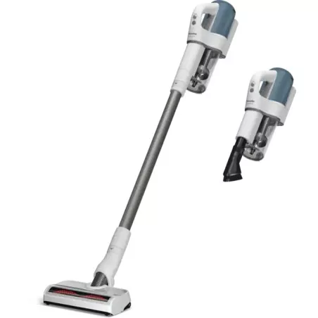 Aspirador escoba sin cable Miele Duoflex HX1 azul nórdico con diseño ergonómico y cabezal multifuncional.