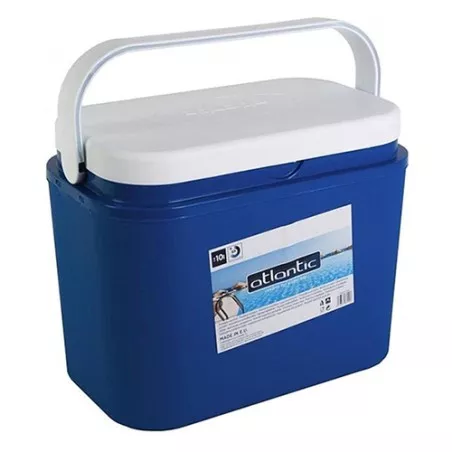 NEVERA ATLANTIC 24 L. 4037 portátil azul con tapa blanca, ideal para mantener alimentos y bebidas frías.