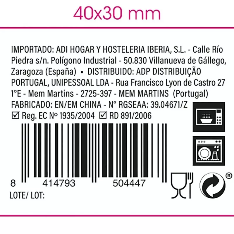 RABANERA 20*11 QUID GASTRO 7406031 en color blanco, de melamina, diseño rectangular y acabado mate.
