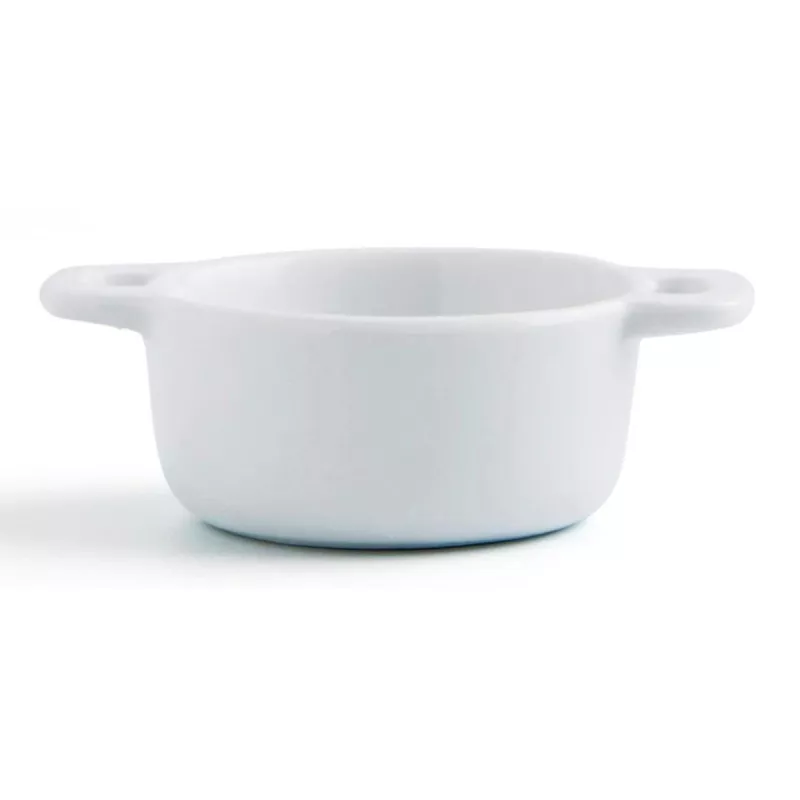 RABANERA 10 CM QUID GASTRO ATUN 7406030 cerámica blanca con asas y diseño redondo ideal para presentaciones gourmet