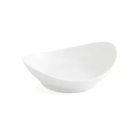 RABANERA 14*11 CM. ENSALADILLA GASTRO FUN 7406026 blanca de cerámica con diseño moderno y acabado brillante.