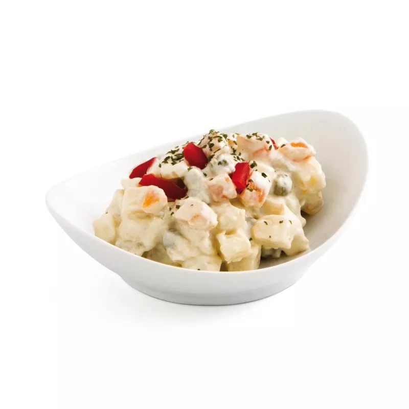 RABANERA 14*11 CM. ENSALADILLA GASTRO FUN 7406026 de cerámica blanca con diseño moderno y acabado esmaltado.