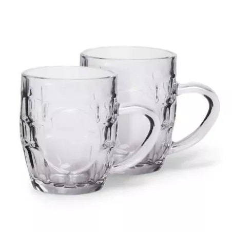 JARRA CERVEZA INGLESA 29 CL. K-2 COK ALAR de vidrio transparente con diseño clásico y mango ergonómico.