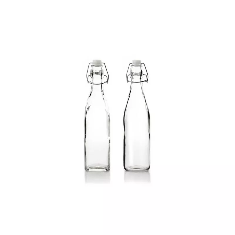 BOTELLA CRISTAL 0,5L IBILI 740205 diseño elegante y transparente con tapa de cierre hermético y formato alargado