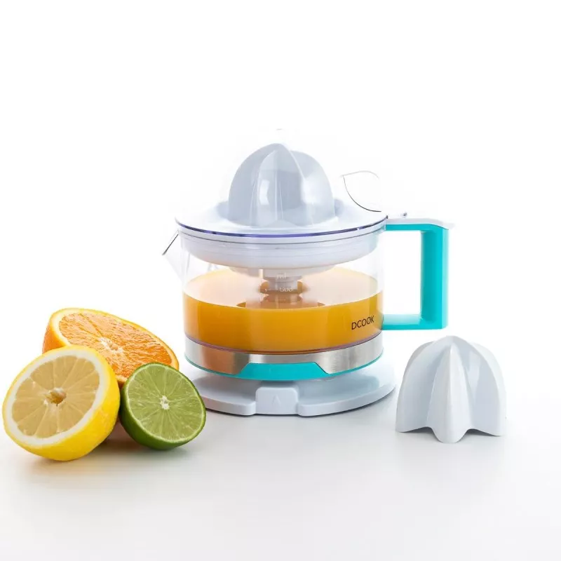 Exprimidor Dcook Gallery 8090001 40 W 0,5 L en colores azul y blanco, con diseño moderno y tapa transparente.