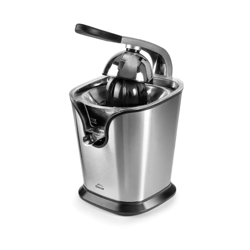 EXPRIMIDOR LACOR RFº 69120 160 W de acero inoxidable con diseño moderno y mango ergonómico para exprimido eficiente