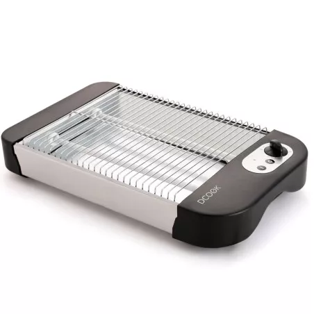 TOSTADOR DCOOK HORIZONTAL de acero inoxidable y diseño moderno, ideal para tostar pan y otros alimentos.