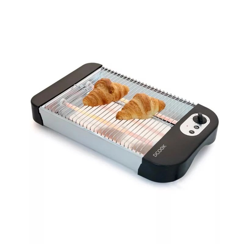 TOSTADOR DCOOK HORIZONTAL de acero inoxidable con diseño moderno y capacidad para calentar varios croissants a la vez