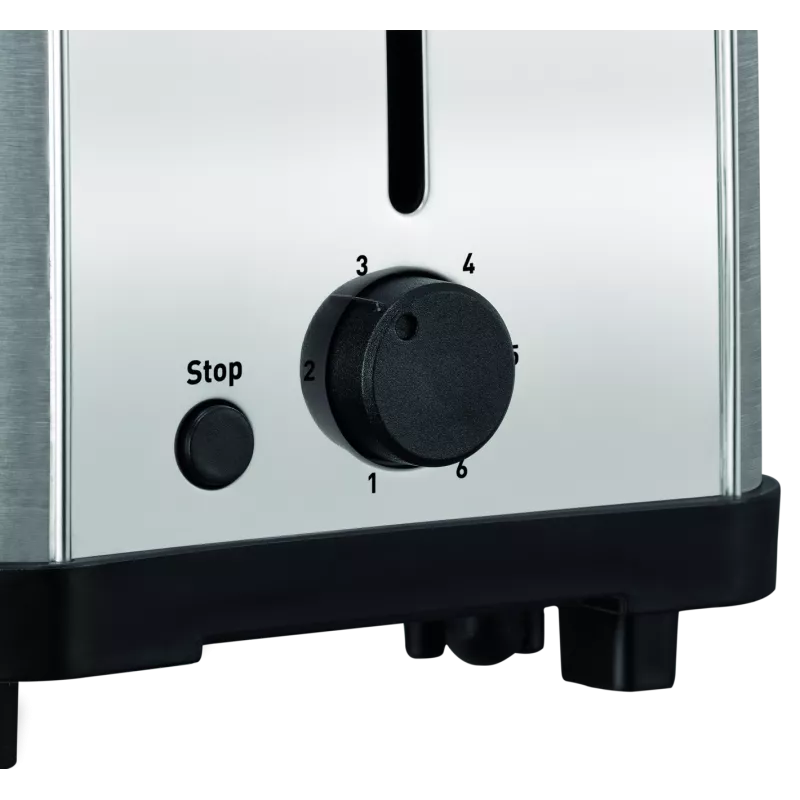 TOSTADOR MOULINEX CLASSIC 2 LS330D11 INOX 1400W de acero inoxidable con selector de tostado y función para detener.
