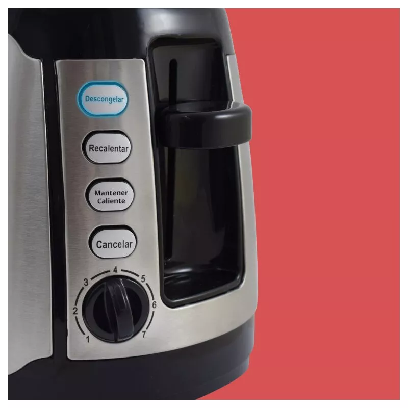 TOSTADOR TM TMPTS007 DOBLE RANURA INOX en acero inoxidable con acabado pulido y controles de función intuitivos