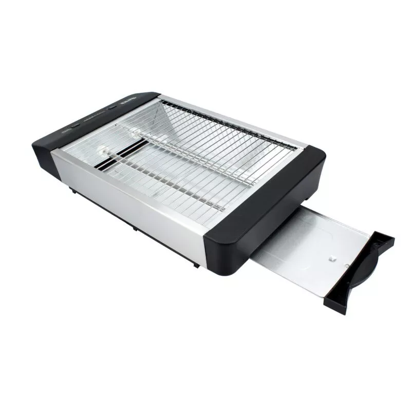 TOSTADOR TM TMPTS006 NEGRO HORIZONTAL de diseño ergonómico, con acabado en negro y capacidad para múltiples rebanadas.