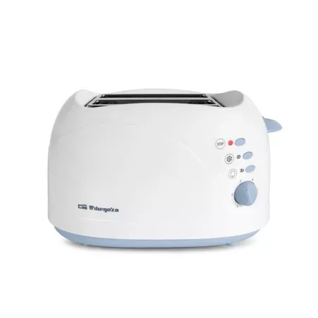 TOSTADOR ORBEGOZO TO 3010 BCO blanco, dos ranuras para tostadas y control de dorado ajustable.