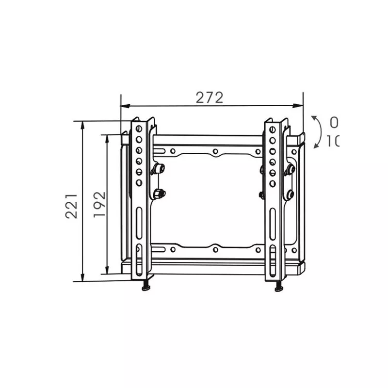 Soporte TM LCD DS TMSLC 128XS para pantallas de 17\"-42\" en acero con diseño plano y ajuste de altura.