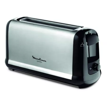 TOSTADOR MOULINEX ACCES. LS260800 MX INOX de acero inoxidable con diseño moderno y ranura larga para diferentes panes