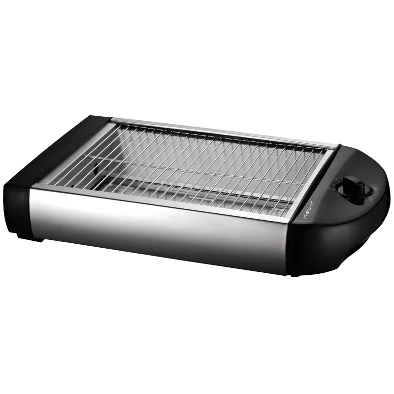 TOSTADOR NEVIR NVR-9813 T HORIZONTAL de acero inoxidable, diseño horizontal con rejilla para un tueste uniforme.