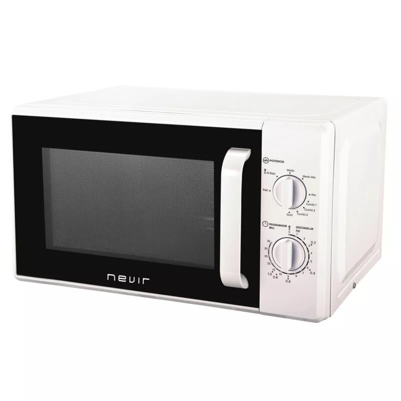 Microondas Nevir NVR-6225MG 20 L grill blanco con diseño compacto y acabado en blanco brillante