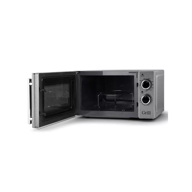 Microondas Orbegozo MIG 2550 20 L grill inox diseño moderno en acero inoxidable con función de grill y 5 niveles de potencia.