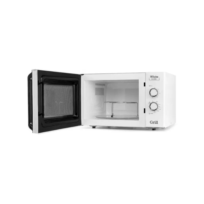 MICROONDAS ORBEG. MIG 3021 30 L. C/GRILL blanco con diseño moderno y función grill para cocinar y calentar comida.