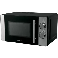 MICROONDAS NEVIR NVR-6234 MS INOX 20 L negro, acabado en acero inoxidable, diseño compacto con mando de control giratorio
