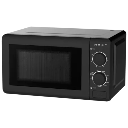 Microondas Nevir NVR-6306MGN 20 L grill negro con diseño compacto y acabado en color negro mate.
