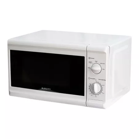 Microondas Aspes AMW2700G 20 L grill blanco con acabado brillante y diseño compacto ideal para cocinas pequeñas